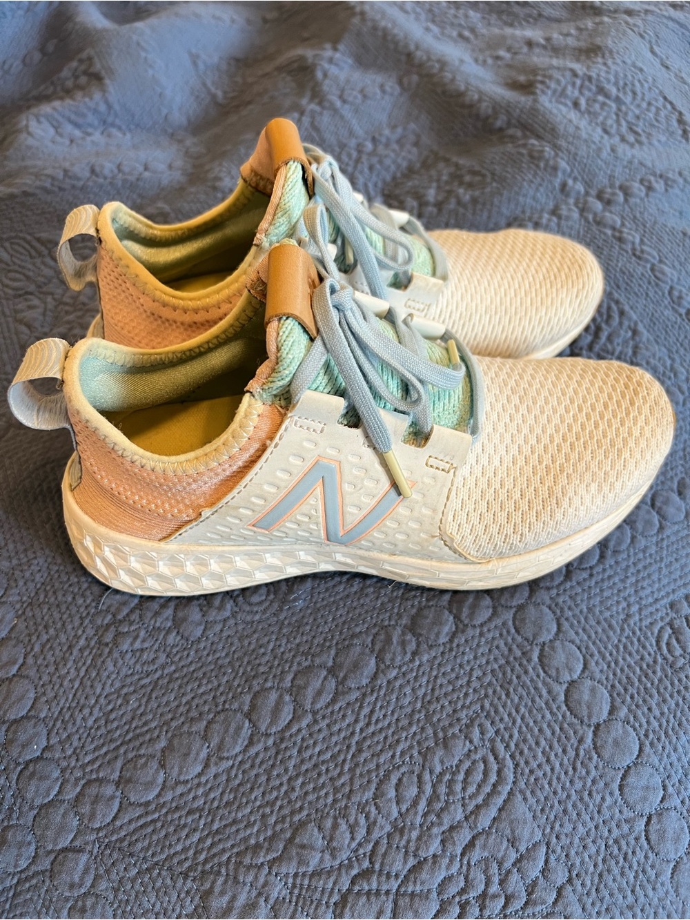 New Balance‎ Pastel Fresh Foam Cruz Athletic Sneakers - Cream, Peach, Mint